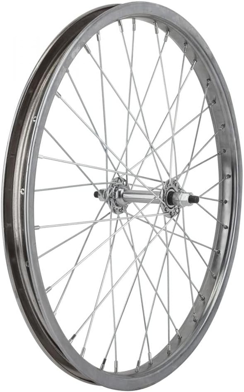 20" X 1.75 Front Bicycle Wheel, 36H, Steel, Bolt On, Silver