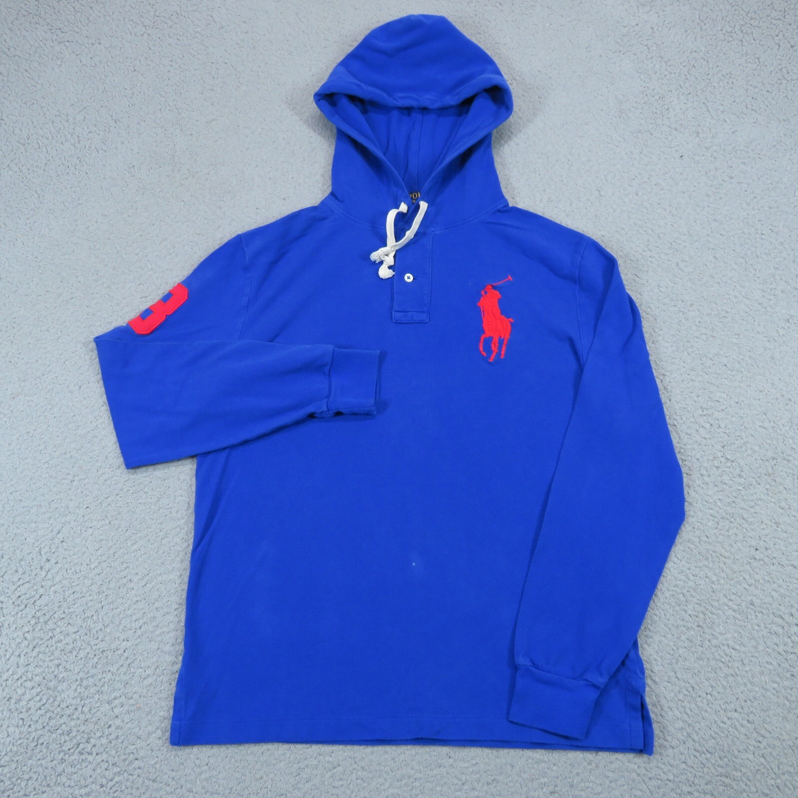 Polo Ralph Lauren felpa con cappuccio uomo piccolo grande pony ricamato rugby Henley pullover
