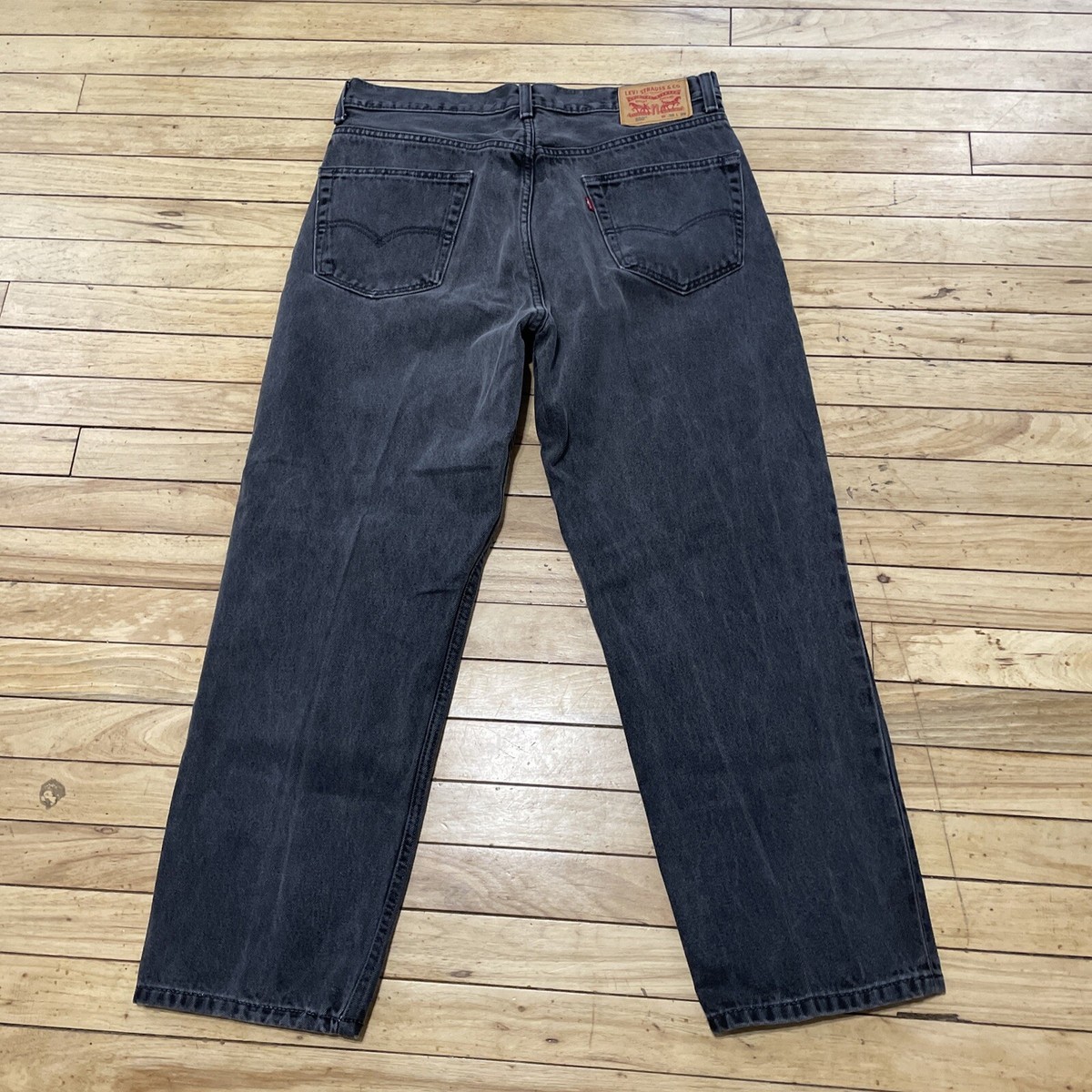 Levi's 550 Jeans Men 36x29 Straight Leg Relaxed Denim Black