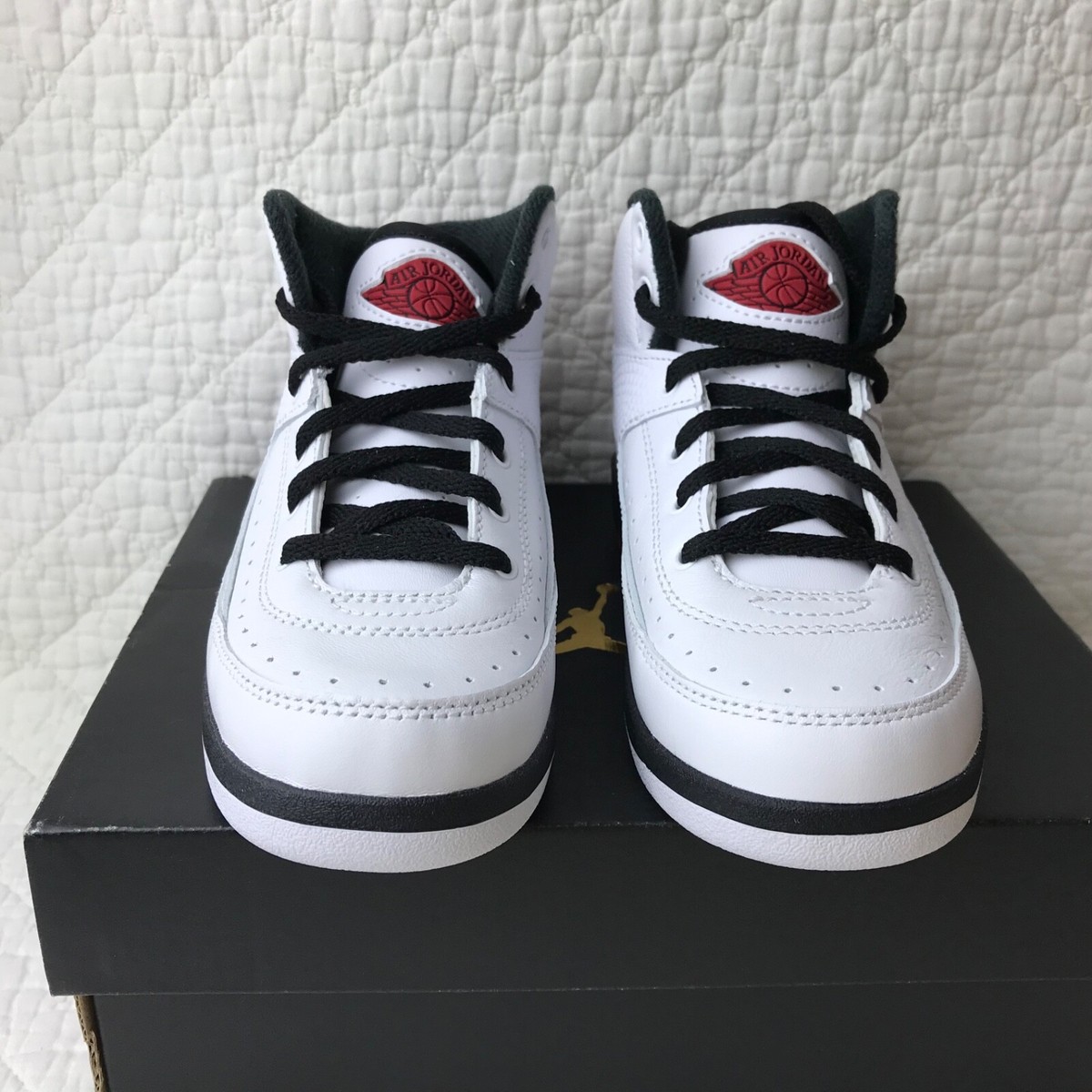 Nike Air Jordan 2 Retro (PS) Shoes Kid's SZ 12C White