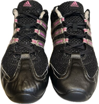 VTG RARE ADIDAS RUN TRAIN WALK ATHLETIC SPORT BLACK PINK YYA 606001 045831 SZ7.5