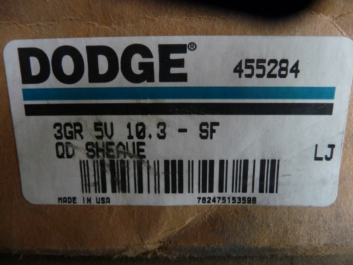 Dodge 455284 5V Belt Section Size, 3 Groove, 10.30 in O.D 3GR 5V