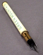 early GREEN MOUNTAIN PORK & BEANS St Albans VERMONT celluloid ad fountain pen xx