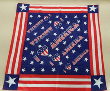 Red white Blue Stars and Stripes I Heart Love America Bandana Scarf 53x53 cm