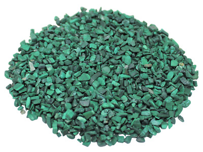 Malachite Semi Tumbled Gemstone Mini Chips 3-15 mm: Choose Oz or lb Bulk Lot