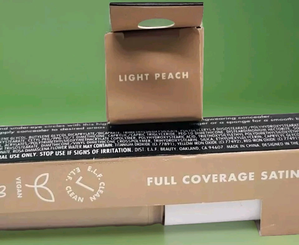 E.L.F. Elf Hydrating Camo Full Coverage Satin Concealer 84825 Light Peach 2pcs - Image 2 of 2