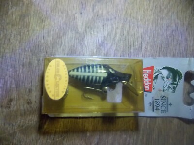 Vtg Heddon Tiny River Runt Spook Lure 0350 BW Color Clector Orig