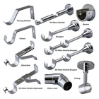 Polished Chrome Curtain Pole Rod Brackets 19mm 28mm 35mm Recess Extend Double