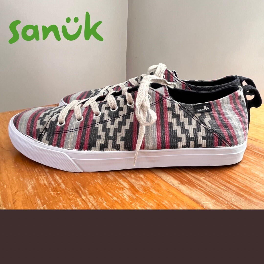 Sanuk Men&rsquo;s Staple Funk Lace Up Sneaker 10 Gaucho Print Wo