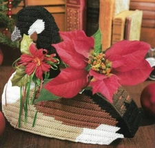 HOLIDAY GOOSE PLANT HOLDER CHRISTMAS PLASTIC CANVAS PATTERN INSTRUCTIONS