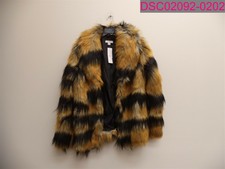 Topshop Faux Fur Women's Brown/black Tiger Striped Coat Size 4