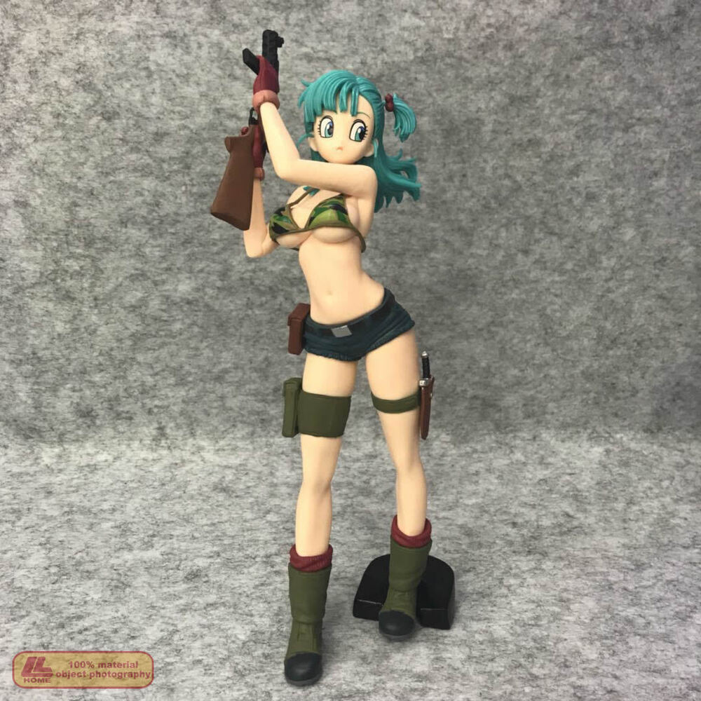 Anime Dragon Ball Z Super Bulma Hot Girl Gun PVC Figure Statue Doll Toy Gift M