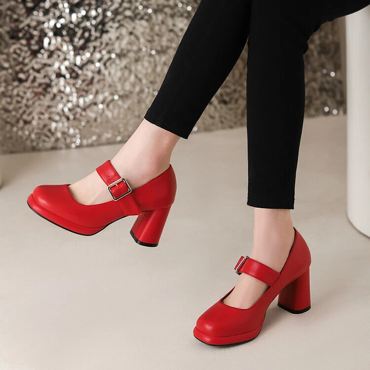 Red round toe court cheap shoes