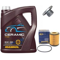 MotoröL Set 5W-30 5 Liter + ÖLfilter + Schraube FüR Opel Corsa Vectra Saab 9-3