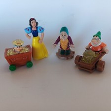 Snow White And The Seven Darwfs Vintage 1990's McDonald's Toys Lot Of 4
