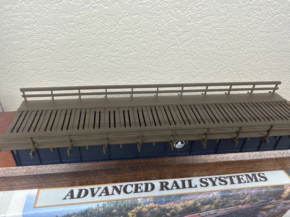 B&O SINGLE TRACK 72ft THROUGH STEEL PLATE GIRDER BRIDGE HO Scale ASSEMBLED NEW - Image 3 of 4