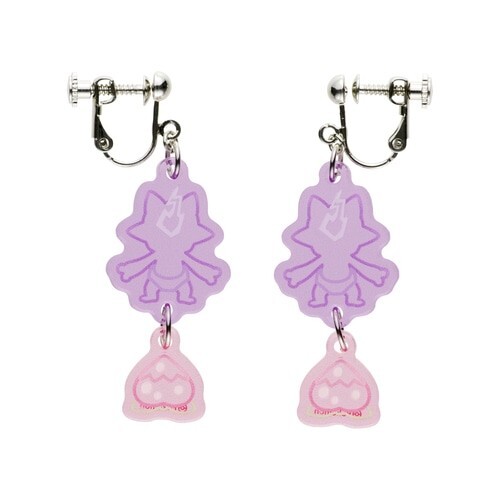Pokemon Center Original POISON Moudoku Kiken Toxel Clips Earrings ver.
