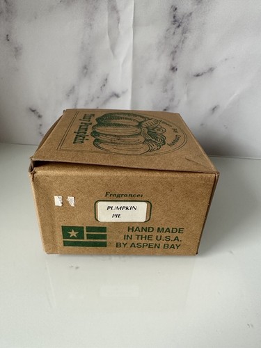 VINTAGE 90s APSEN BAY COMPANY SCENTED PUMPKIN PIE TINY CANDLE - Picture 3 of 6