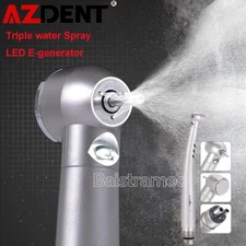 Dental High Speed E-generator LED Handpiece Air Turbine 3 Water spray 4Hole