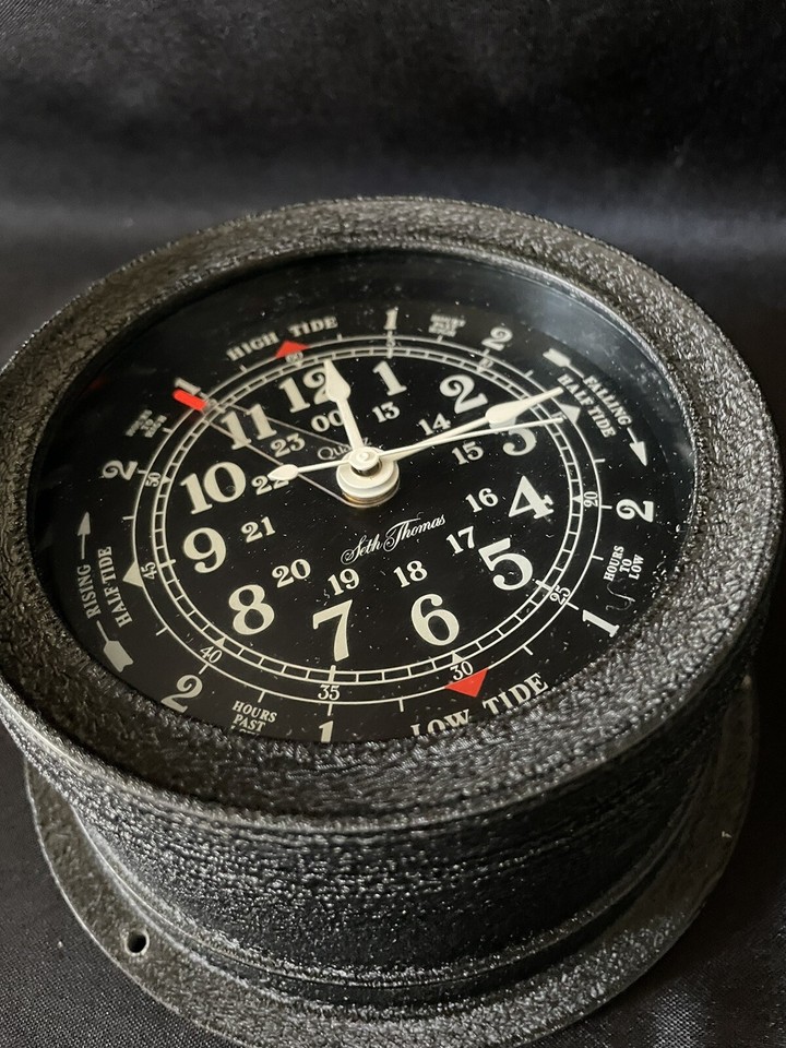 Vintage Seth Thomas Tide Wall Clock Nautical eBay