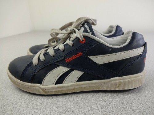 Reebok Royal Flag Boys Sneakers Sz 3 Tennis Shoes Navy Blue Red White - Picture 2 of 9
