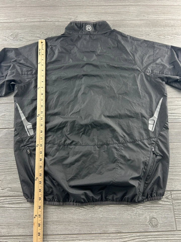 Novara Men’s Jacket Full Zip Cycling Reflective Sz Large Windbreaker Pockets - Image 4 of 4