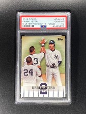 2018 Topps Series 1 DEREK JETER Highlights #DJH-8 SSP GOLD /50 PSA 10 POP 1