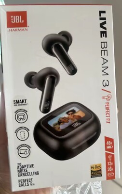 JBL Live Beam 3 Schwarz Bluetooth-Kopfhörer Earbuds kabellos 16 Ohm