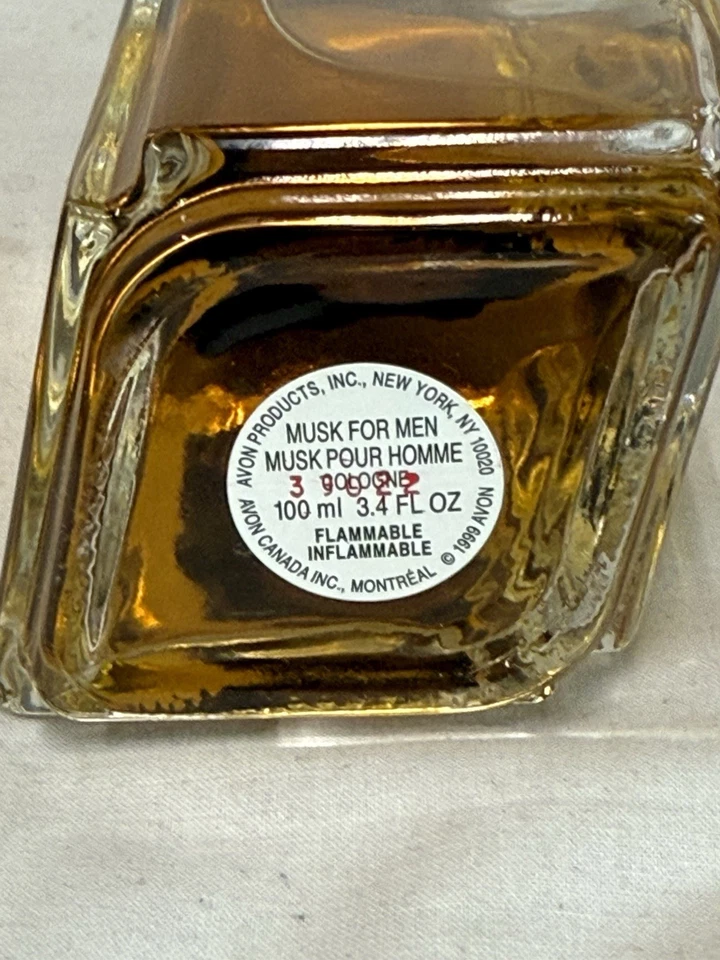 Avon Musk para hombre 100 ml eau de toilette botella completa vintage Foto 3 de 3