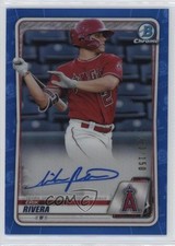 2020 Bowman Chrome Prospects Blue Refractor /150 Erik Rivera #CPA-ERI Auto 13c1