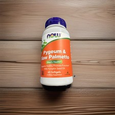 NOW FOODS Pygeum & Saw Palmetto 60 Softgels Exp 09/2026