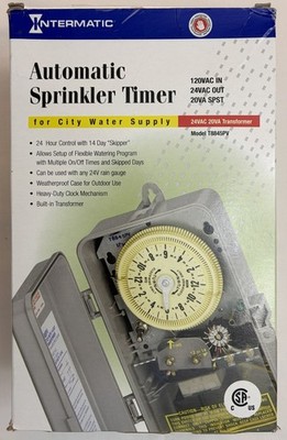 NIB Factory Sealed Intermatic 125V In/24V Out Indoor/Outdoor Irrigation Timer