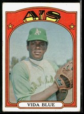 Vida Blue 1972 Topps #169 Oakland Athletics