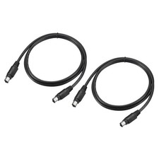 2Pcs PS/2 Mouse and Keyboard Extension Cable 6P 3.28 Feet Male to Male,Black