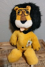 Vintage Harris Bank Hubert The Lion Stuffed Plush 27" Large Animal Fair 1971