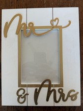 Elegant Mr And Mrs Wedding Day Wooden Photo Frame Gift 8 X 10 New