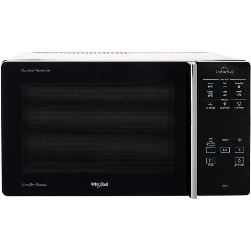 Micro-ondes combiné Whirlpool MCP349BL avec chaleur tournante pour remplacer votre four