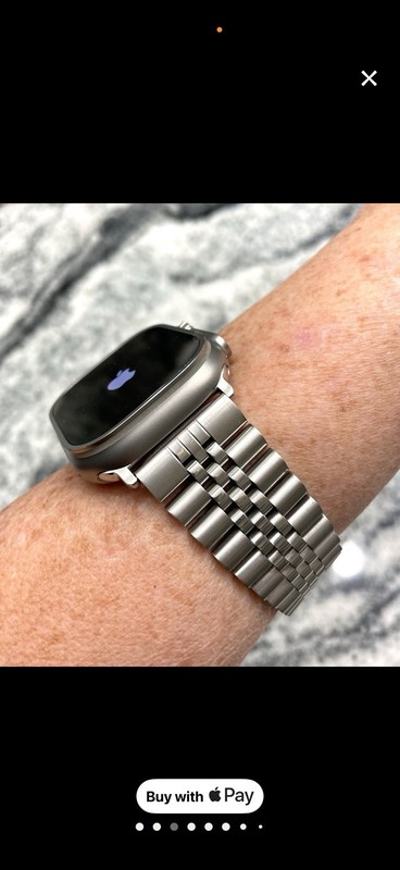 Apple Watch Band Ultra 1 2 3 - 49mm Titanium Rolex Style Authenticity Guarantee