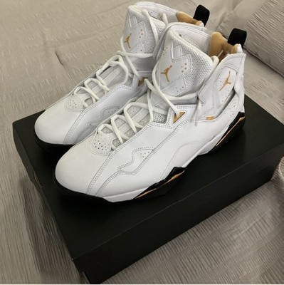 Size 10 - Jordan True Flight White Yellow Ochre Nike Basketball