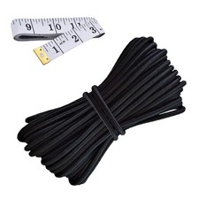 HEMYLU Elastic Cord 1/8 Inch (3MM) x 17FT, Black Elastic String Bungee Shock ...