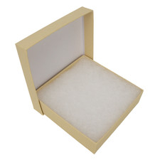 Cardboard 3.5" x 3.5" Cotton Filled Cardboard Paper Gift Boxes Brown Lot of 20