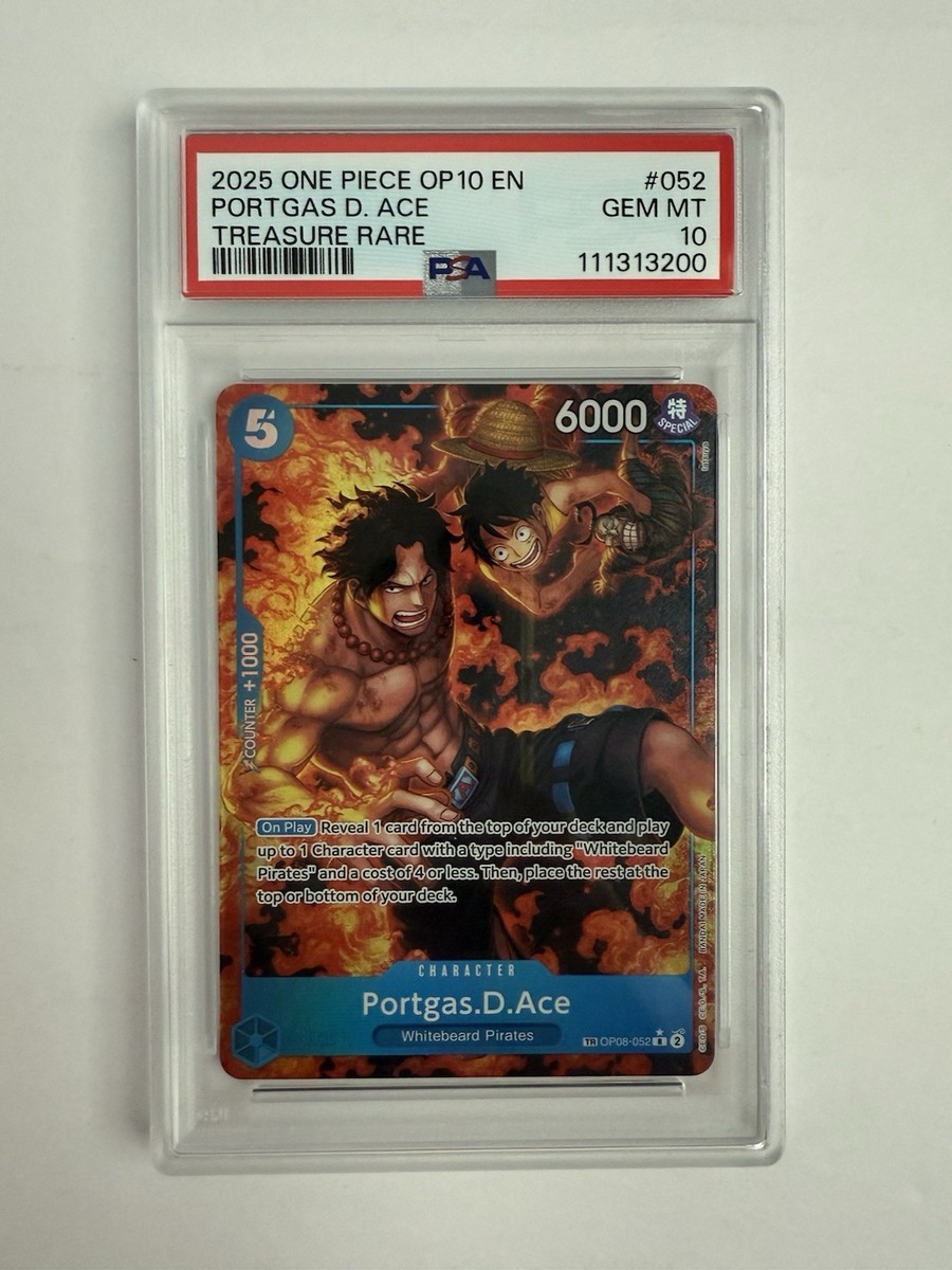 One Piece Card Game TCG Portgas.D.Ace OP08-052 TR PSA 10 | eBay