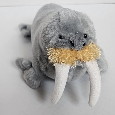 Walrus Plush Stuffed Plushie Blue-gray Ganz Webkinz 10 Inch HM332 No Code