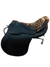 Gold Medal Saddlery English Trail Saddle Crusader  19”Black Leather England KB23