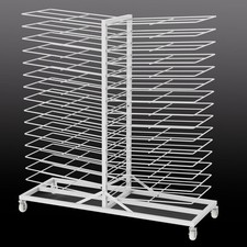 30 Shelves Art Storage Drying Rack, Movable Drying Stand Rack w/4 Caster for ...