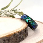 8mm Polished Black Tungsten Ring Blue Green Glitter Inlay Band for Christmas Gif — photo 4