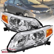Headlights Fits 2012-2015 Honda Civic 4dr Sedan 12-13 Coupe Lamps Leftright