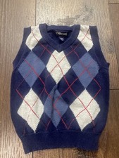 Boys blue argyle argyle vest size 24 months Cherokee 7