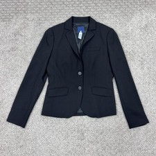 J Crew Blazer Women 4 Black Wool Two Button Lined Office Career Workwear Capsule