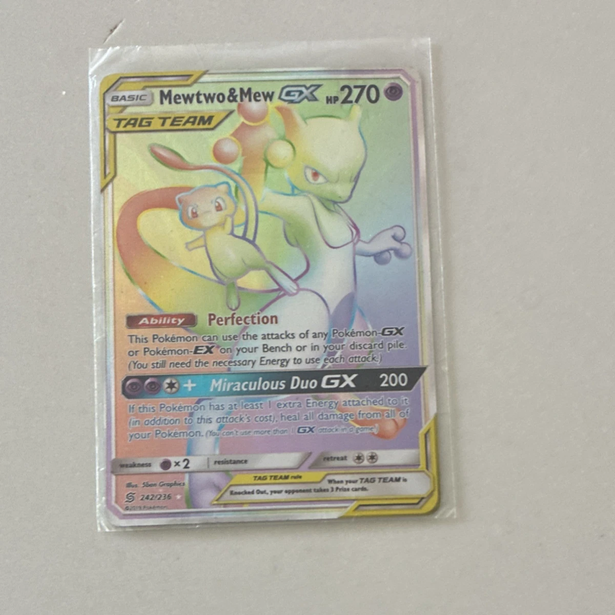 P*+様 Mewtwo&Mew GX プロモ SM191 ミュウツー&ミュウ S Mewtwo & Mew Tag Team GX SM191 Alternate Full Art Promo Pokemon